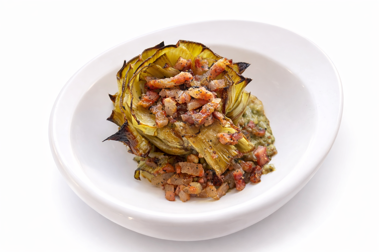 Fried Artichokes with Guanciale