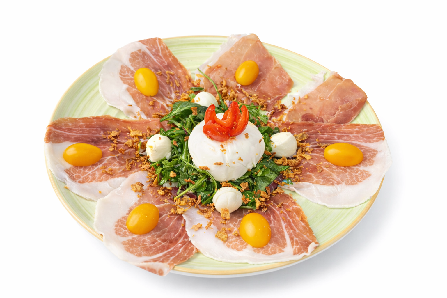 Burrata with Prosciutto di Parma